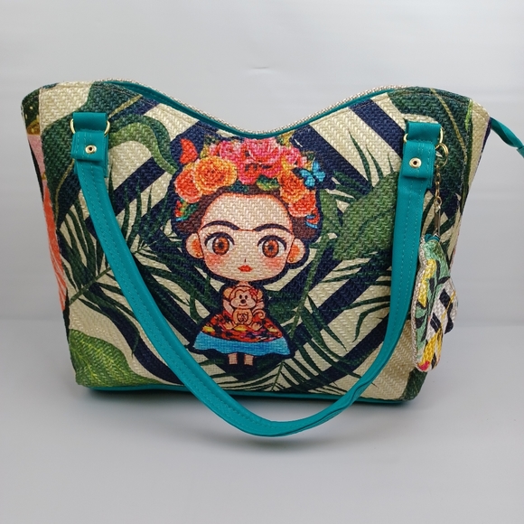 mexican handbag Handbags - Frida kahlo bag embroidered floral multicolor handbag 100% mexican art purse